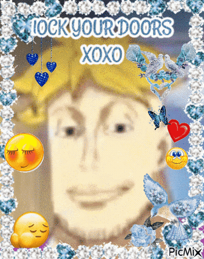 Man Saying Lock Your Doors Xoxo GIF