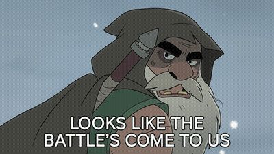 Man Saying Looks Like The Battle's Come To Us GIF