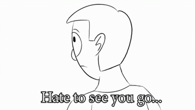 Man Saying Love To See You Leave GIF