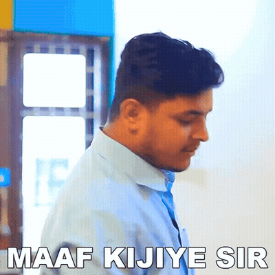 Man Saying Maaf Kijiye Sir GIF