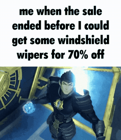 Man Saying Me When Sale Ended Windshield Wipers 70% Off GIF