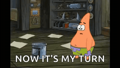 Man Saying My My My My Turn In Front Of Paintings GIF