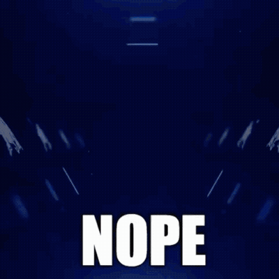 Man Saying Nope On Blue Background GIF