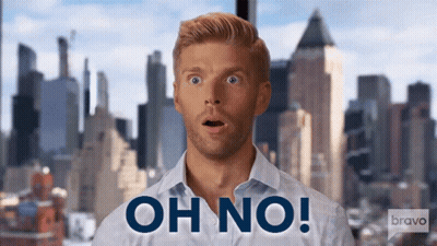 Man Saying Oh No In Front Of City GIF