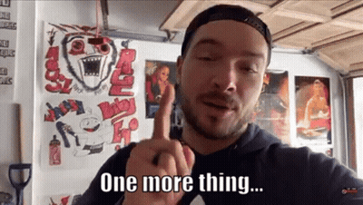 Man Saying One More Thing Pointing Up GIF