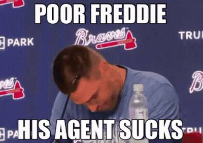 Man Saying Poor Freddie His Agent Sucks GIF