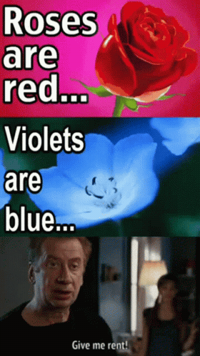 Man Saying Roses Are Red Violets Are Blue GIF