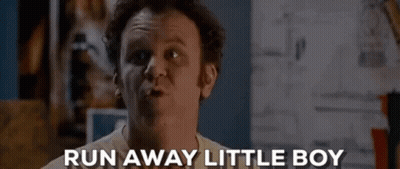 Man Saying Run Away Little Boy GIF