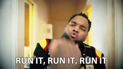 Man Saying Run It Run It Run It In Hallway GIF