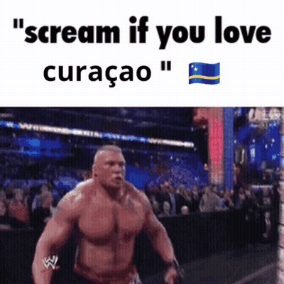 Man Saying Scream If You Love Curacao GIF