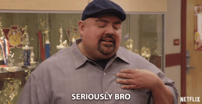 Man Saying Seriously Bro In Front Of Trophies GIF