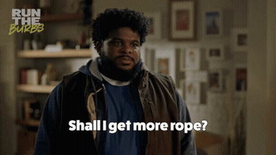 Man Saying Shall I Get More Rope GIF