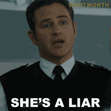 Man Saying She's A Liar GIF