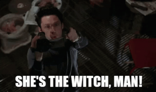 Man Saying She's the Witch