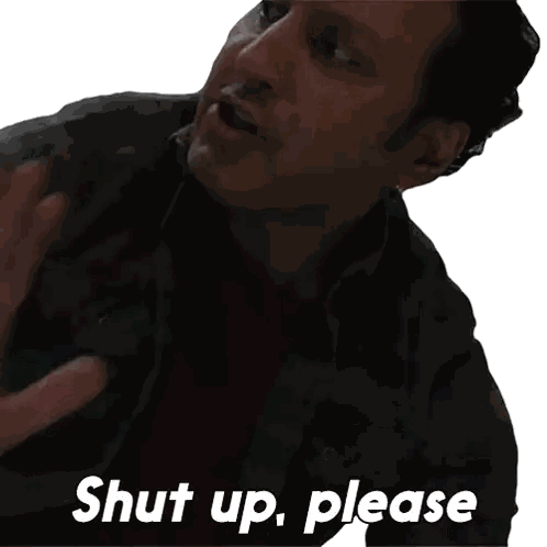 Man Saying Shut Up Sticker