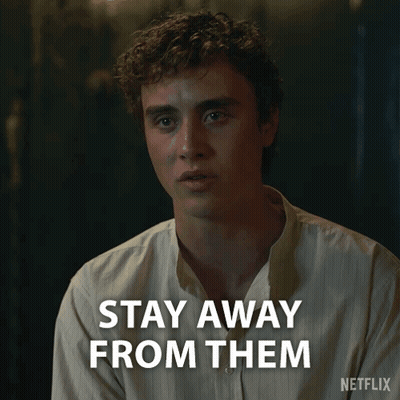 Man Saying Stay Away From Them On Netflix GIF