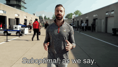 Man Saying Suboptimal In Front Of Garage GIF