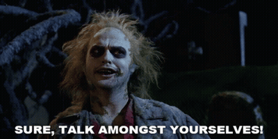 Man Saying Sure Talk Amongst Yourselves GIF