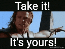 Man Saying Take It It's Yours GIF