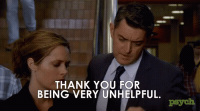 Man Saying Thank You For Being Very Unhelpful GIF