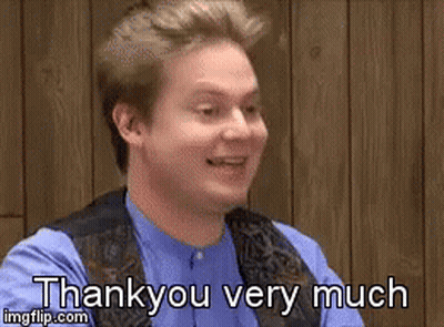 Man Saying Thank You Very Much In Front Of Wooden Wall GIF