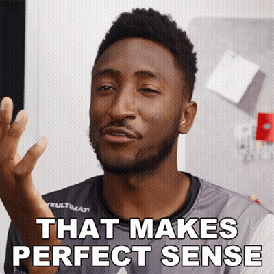 Man Saying That Makes Perfect Sense In Ultimate Shirt GIF