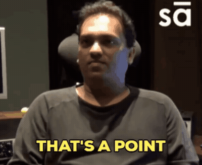 Man Saying That's A Point At Computer GIF