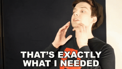 Man Saying That's Exactly What I Needed GIF