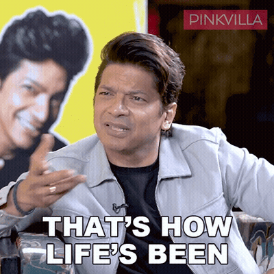 Man Saying That's How Life's Been With Pinkvilla Logo GIF
