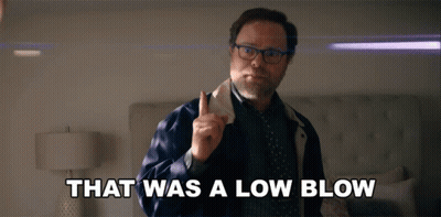 Man Saying That Was A Low Blow Pointing Finger GIF