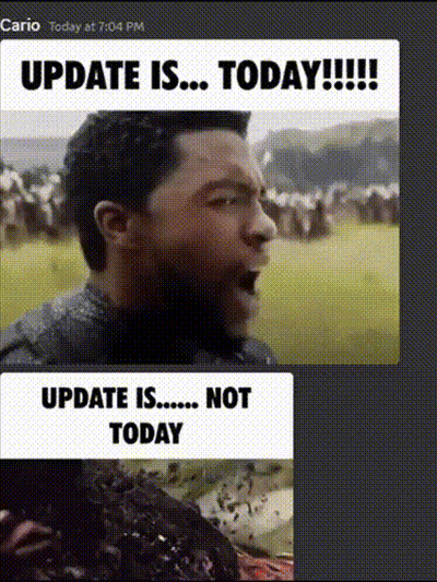 Man Saying Update Is Today GIF