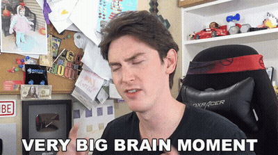 Man Saying Very Big Brain Moment GIF
