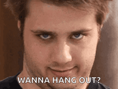 Man Saying Wanna Hang Out GIF