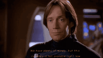 Man Saying We Have Money But Currency Unavailable GIF