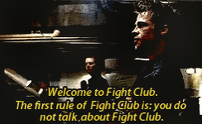 Man Saying Welcome To Fight Club First Rule GIF