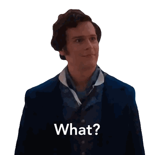 Man Saying What In Blue Suit Sticker