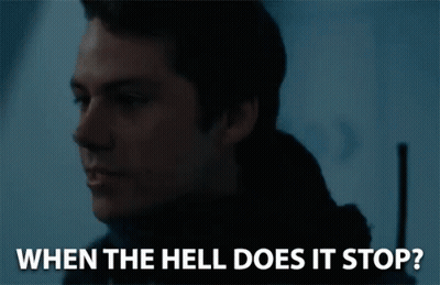 Man Saying When The Hell Does It Stop GIF