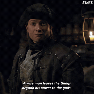 Man Saying Wise Man Leaves Things Beyond His Power To The Gods GIF