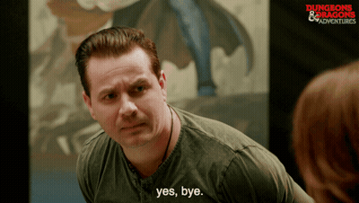 Man Saying Yes Bye Before D&D Ad GIF