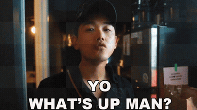 Man Saying Yo What's Up Man GIF