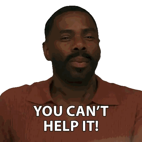Man Saying You Can't Help It Sticker
