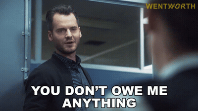 Man Saying You Don't Owe Me Anything GIF