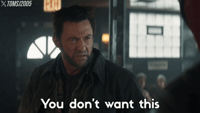 Man Saying You Don't Want This In Front Of Exit Sign GIF