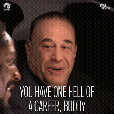 Man Saying You Have One Hell Of A Career Buddy To Another Man GIF