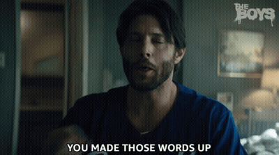 Man Saying You Made Those Words Up GIF