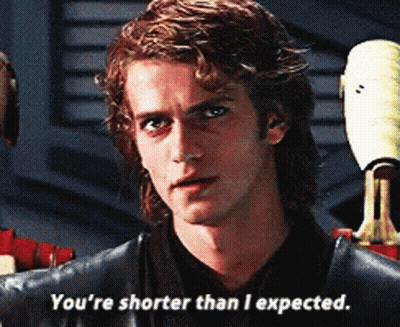 Man Saying You're Shorter Than Expected GIF