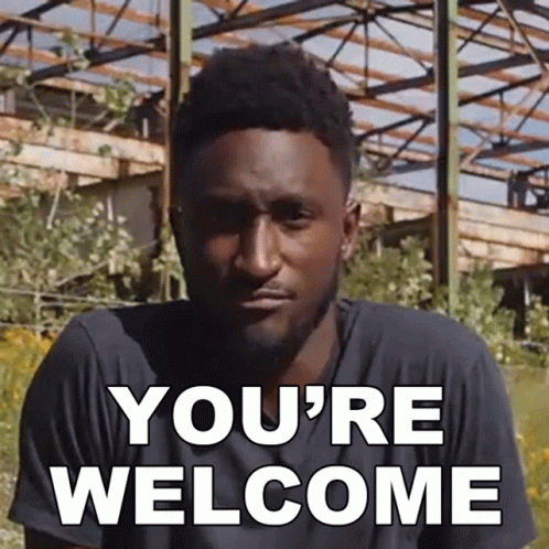 Man Saying You're Welcome