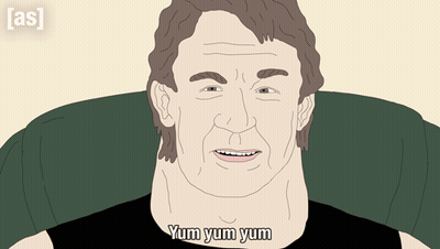 Man Saying Yum Yum Yum GIF