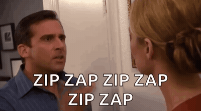 Man Saying Zip Zap Zip Zap Zip Zap To Woman GIF