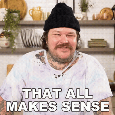 Man Says All Makes Sense In Kitchen GIF